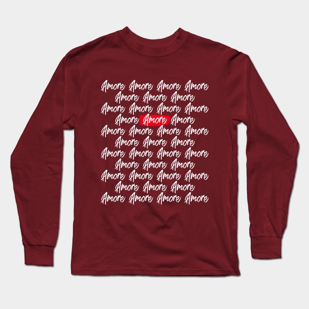 Handwritten Amore Long Sleeve T-Shirt by TeeLover